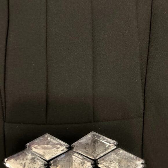 Ann Taylor Loft  Black Cocktail Dress with Crystal Embellishments - Size 2 - Picture 7 of 11